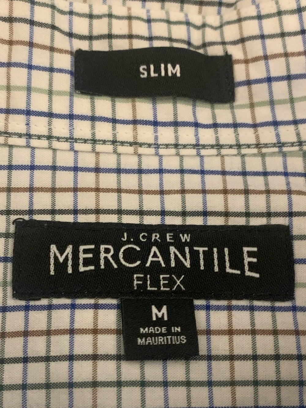 J CREW MERCANTILE LS Slim Fit Multi Colored Tattersall Shirt